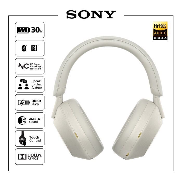 Sony Headphone Wireless Noise Cancelling WH-1000-XM5 Garansi Resmi Sony Indonesia 1 Tahun