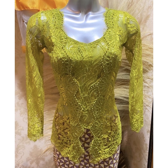 Kebaya Payet Kuning Sandat
