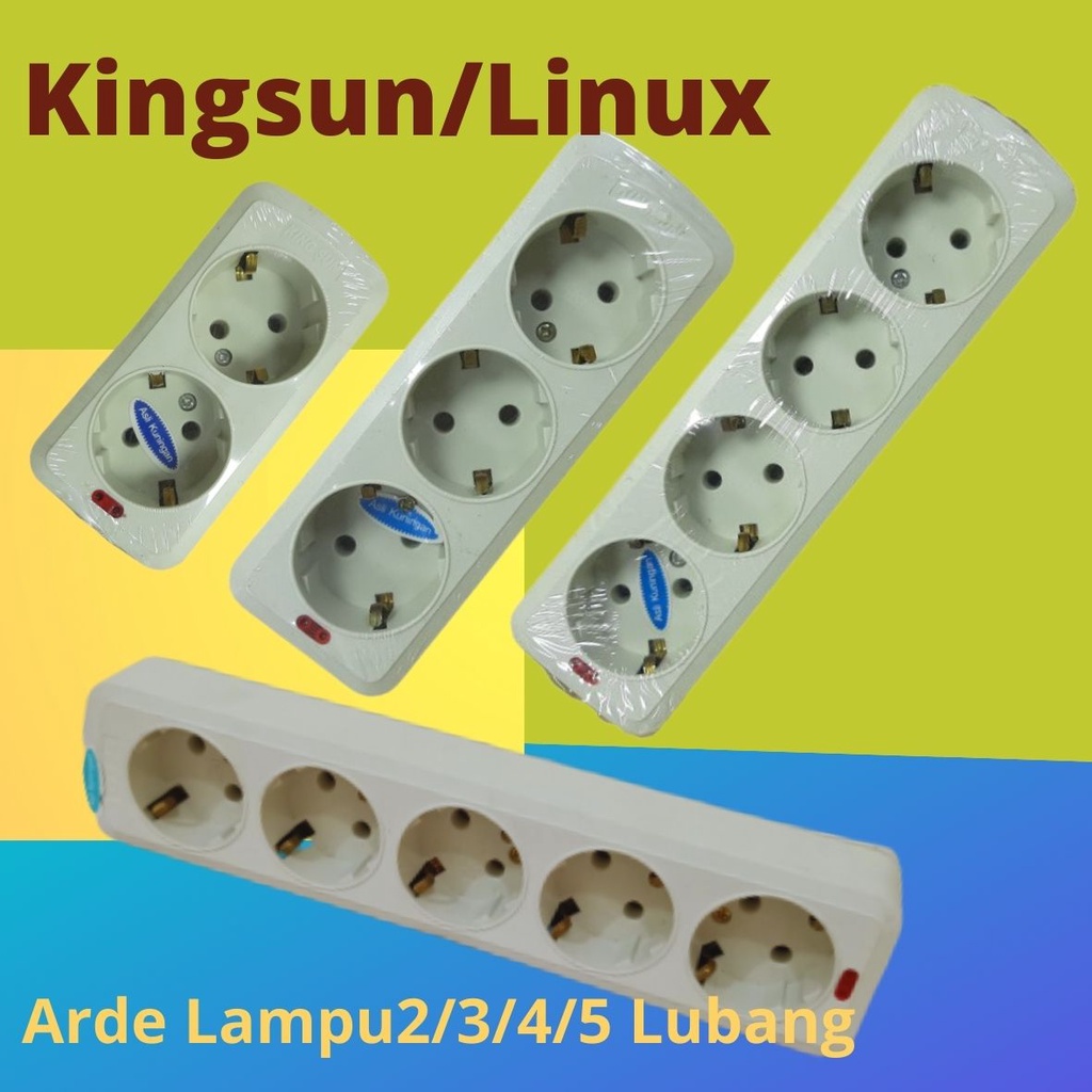 Stop Kontak Arde Lampu 2/3/4/5Lb Kingsun&amp;Linux