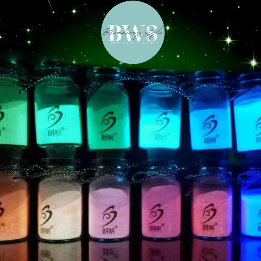 

RB Pewarna bubuk neon glow in the dark untuk resin slime bathbom lilin pigment