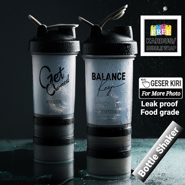 Jual Shaker Bottle Protein Shaker 500ml  250ml Storage Botol Shaker Spider - Get Owned Limited