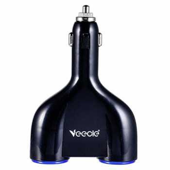 Veecle Charger Mobil 2 Port USB dan 2 Cigarette Plug 130W