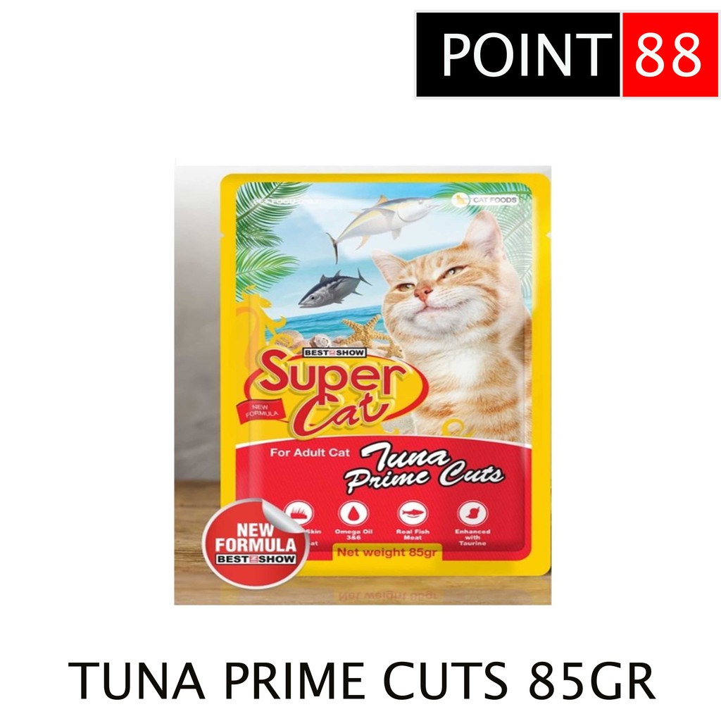 SUPERCAT Pouch Adult Tuna Prime Cuts 85gr