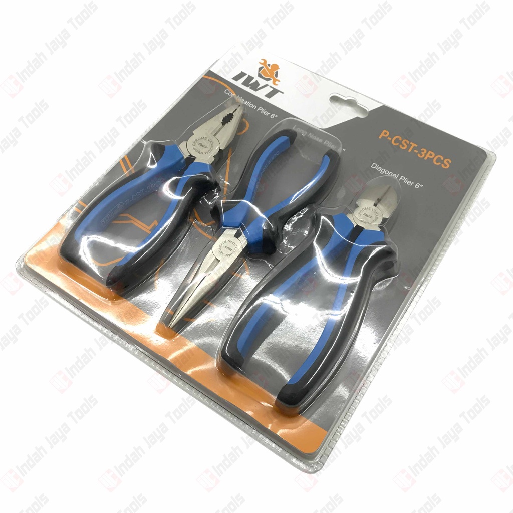 IWT P-CST-3PCS Tang Set 3 Pcs Paket - Tang Kombinasi Lancip Potong