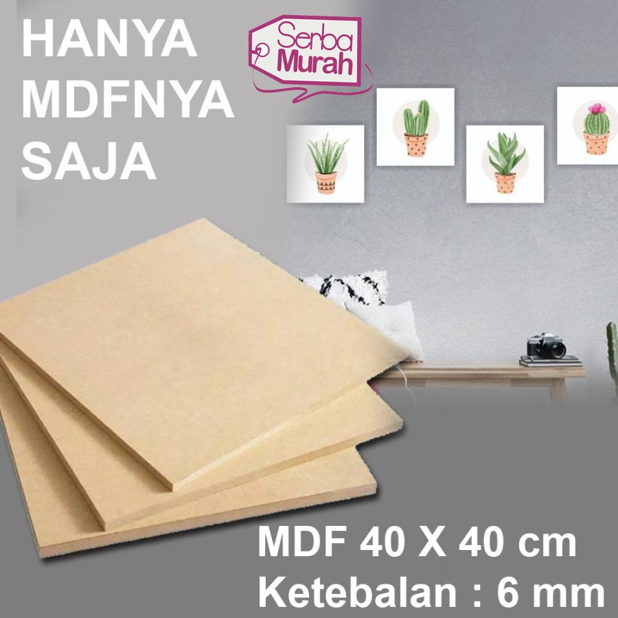 Papan Kayu MDF 12mm  dan 6mm Ukuran 40cm x 40cm / Kayu Hiasan Dinding/Foto/Kayu Homedecor