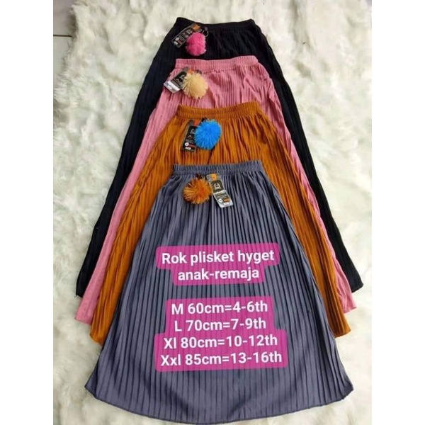 COD ROK PLISKET ANAK 4-13TH// ROK PLISKET POMPOM