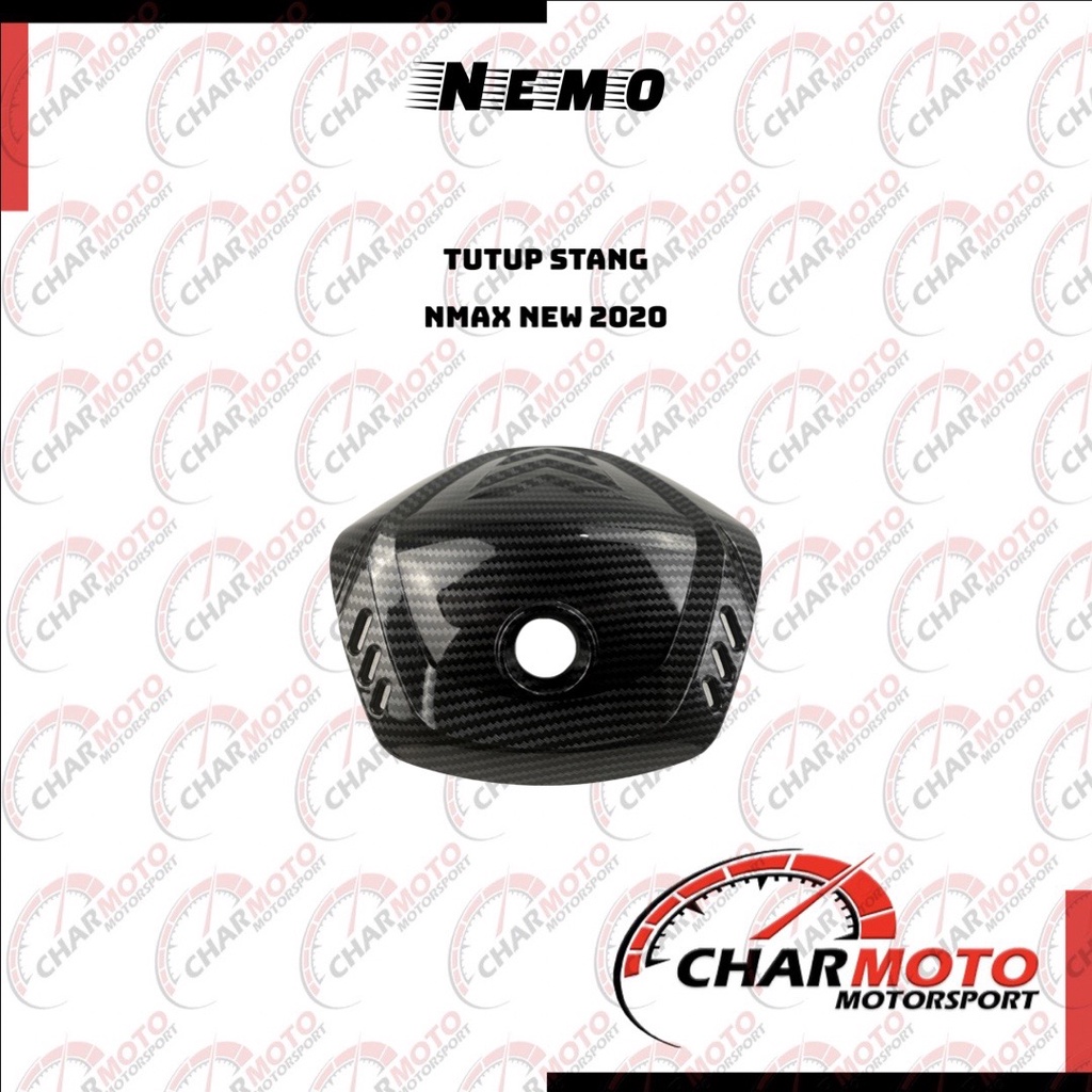 Cover Tutup Stang Nmax 2020 Carbon Karbon Nemo Original PNP - Charmoto