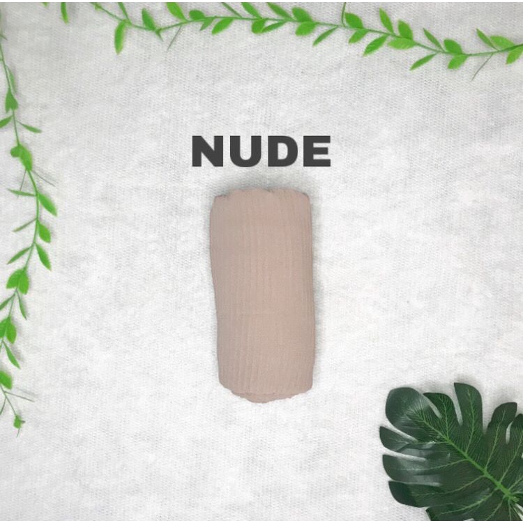 PASHMINA PLISKET LIDI  {90 X 180} AZARA-NUDE