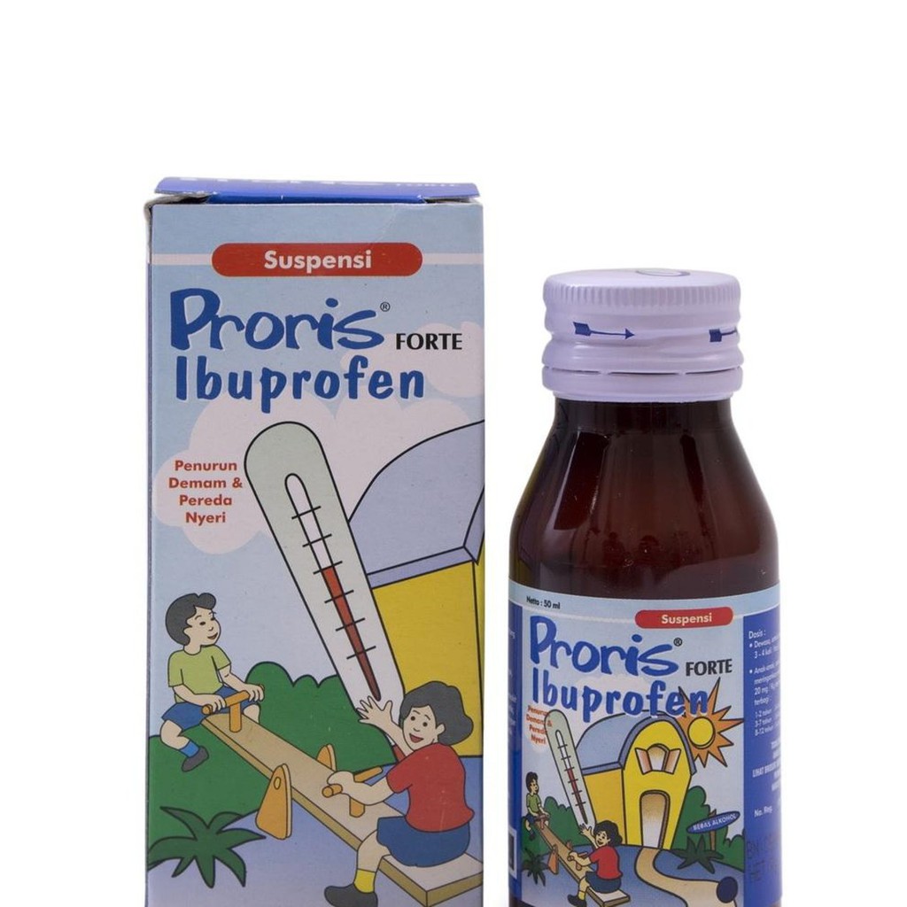  PRORIS  FORTE SIRUP 50 ML PHAROS IBUPROFEN OBAT  DEMAM 