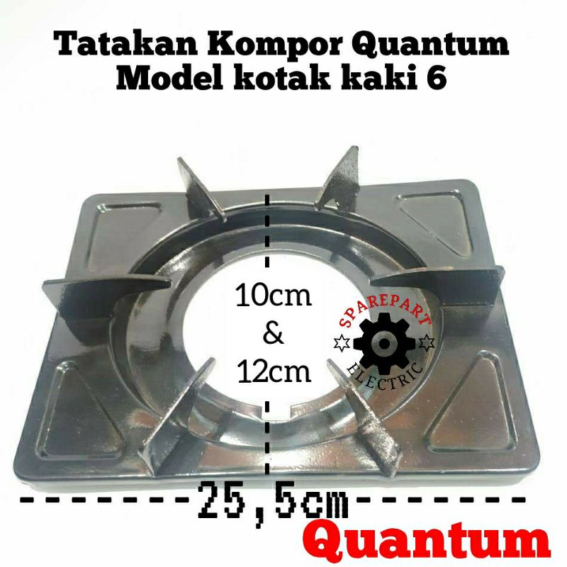 TATAKAN DUDUKAN KOMPOR GAS QUANTUM MODEL KOTAK KAKI 6 PLAT TEBAL