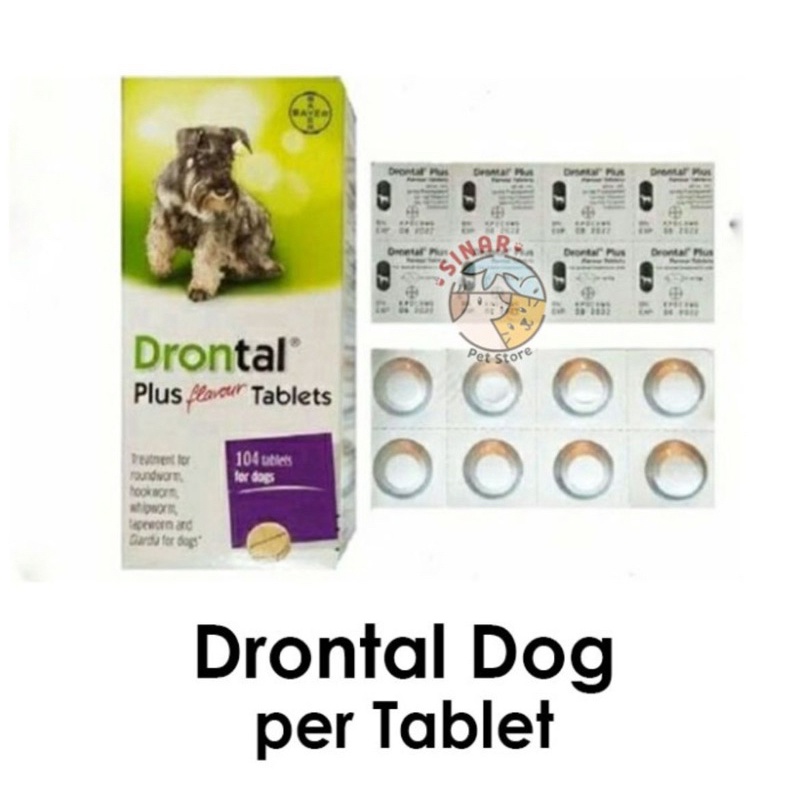 Drontal Dog Obat cacing bulat untuk berat 10kg