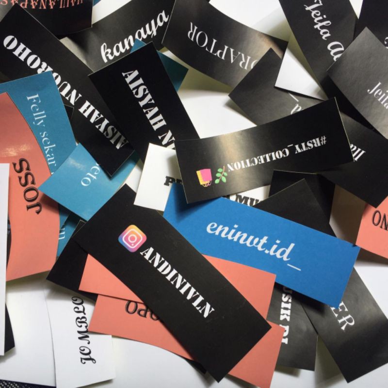 STIKER NAMA dan FOTO CUSTOM MURAH