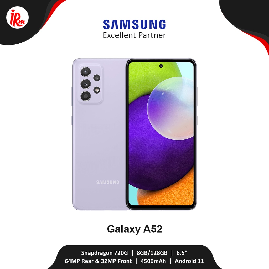 Samsung Galaxy A52 - 8GB/128GB (Black, Violet, Blue, White)