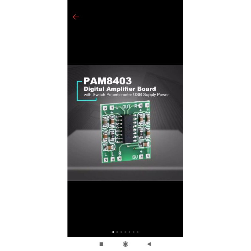 pam8403 power amplifier class d 2x3w