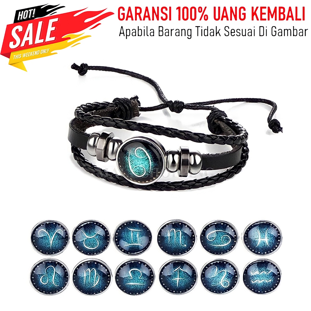 Gelang zodiak Import gelang aksesoris pria dan wanita Termurah