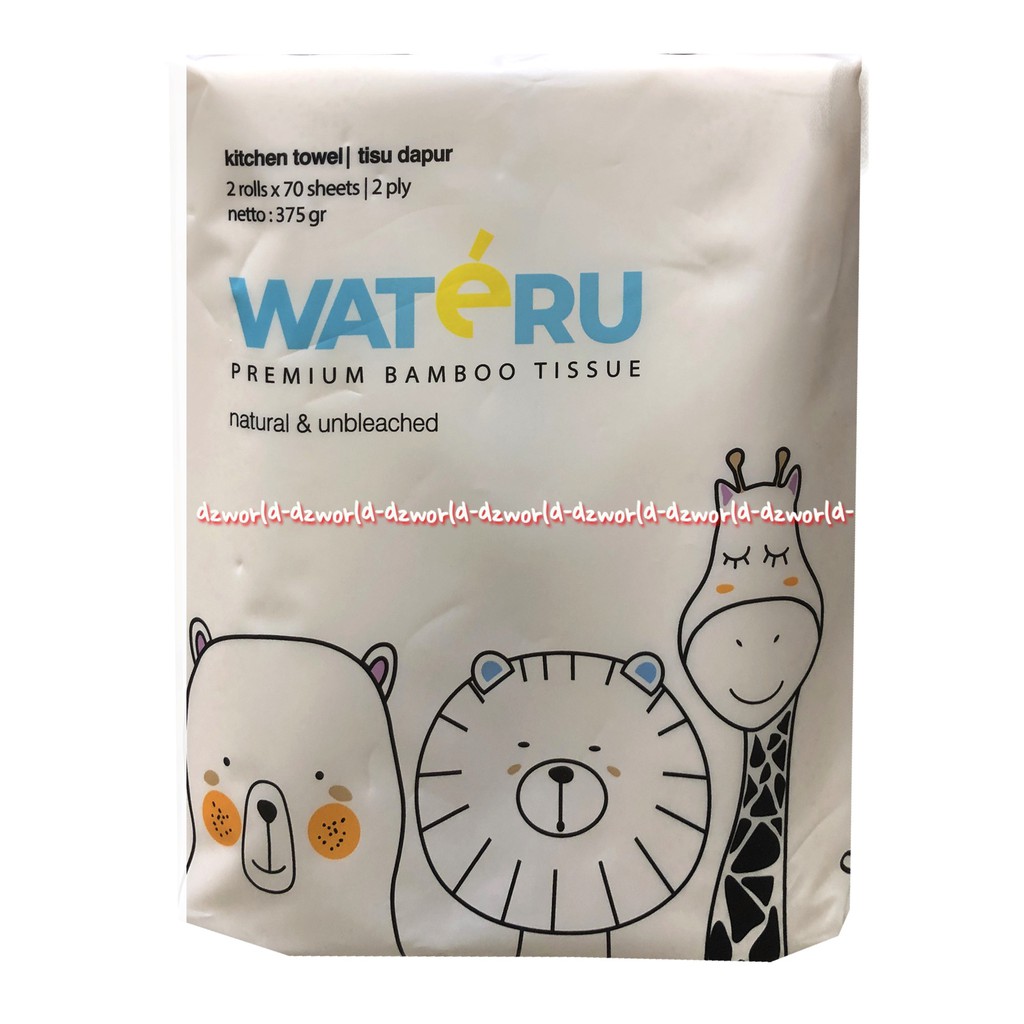 Wateru Kitchen Towel Premium Bamboo Tissue Gulung Tissue Dapur 375gr