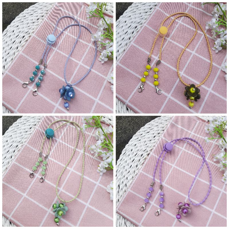 Strap Masker Strap Mask Bunga Dewasa Cantik Elegan Idul Fitri