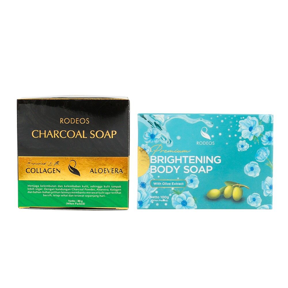 Rodeos Charcoal Soap & Rodeos Premium Brightening Body Soap