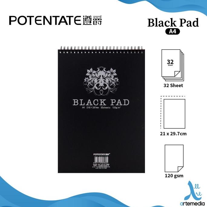 

Buku Sketsa Potentate Black Paper A4 Wire Bound Sketchbook