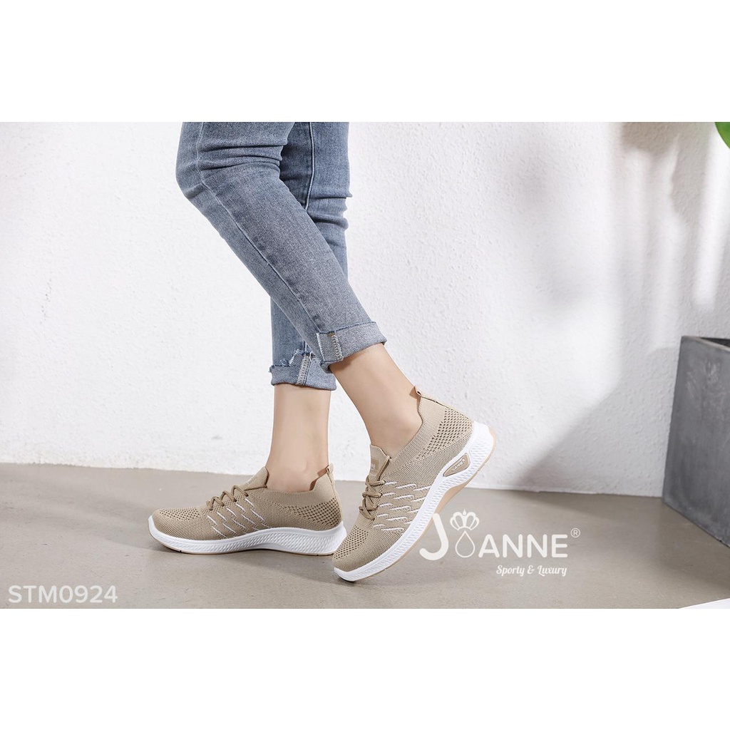 JOANNE Sepatu Wanita FlyKnit Sneakers Shoes #STM0924 ORIGINAL
