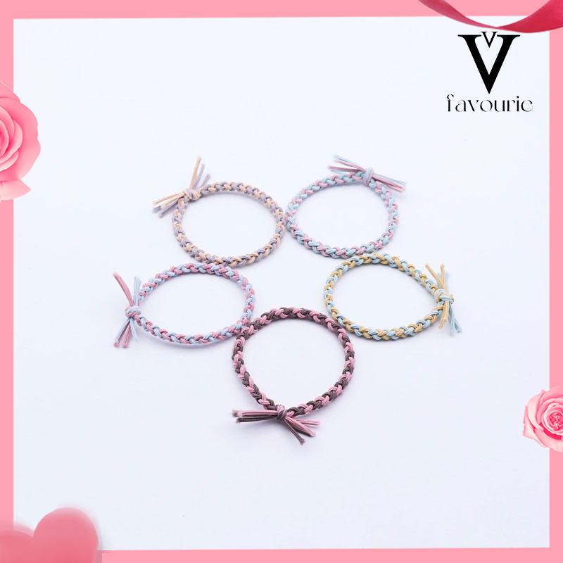 [COD]Temperamen Sederhana Dikepang Karet Gelang Rambut Cincin Kepala Tali Rambut Tali Aksesoris Rambut-FA