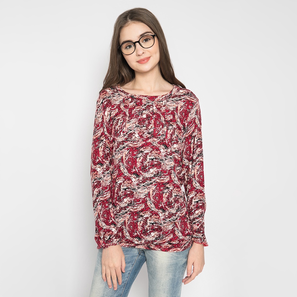 LGS - Kaos Casual Wanita - Lengan Panjang - Merah - LSH.555.S1252L.506.CLS