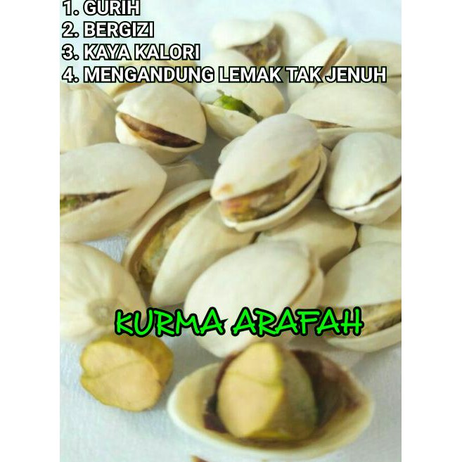 

ENAK Kacang Pistachio (Fustuk) 500 gram BANYAK RASA