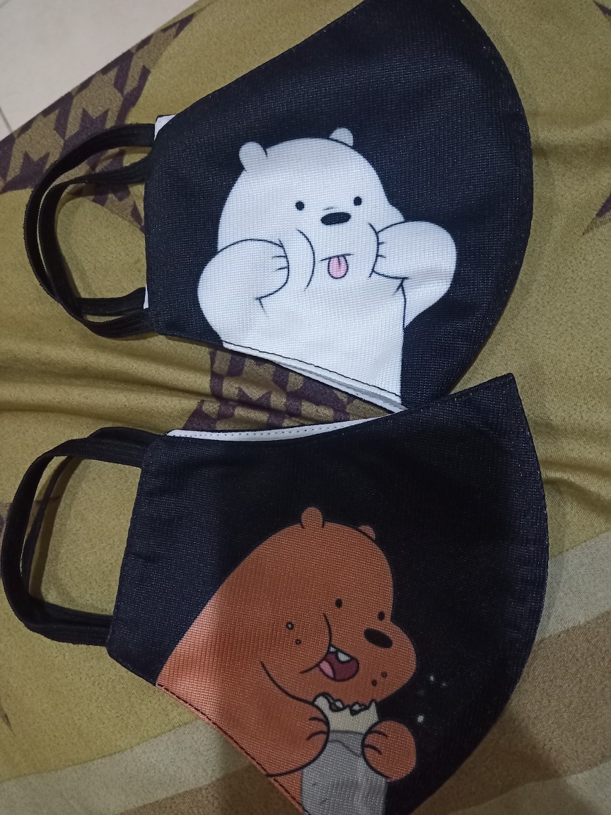 Masker Kain We Bare Bear - Ice Bear