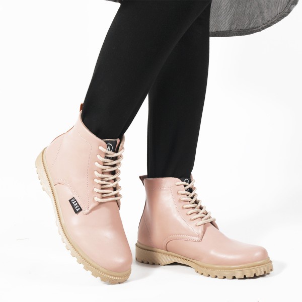 Sepatu Boots Wanita Terbaru V 3311 Brand Varka Sepatu Sneakers Wanita Trendi Berkualitas Warna Pink