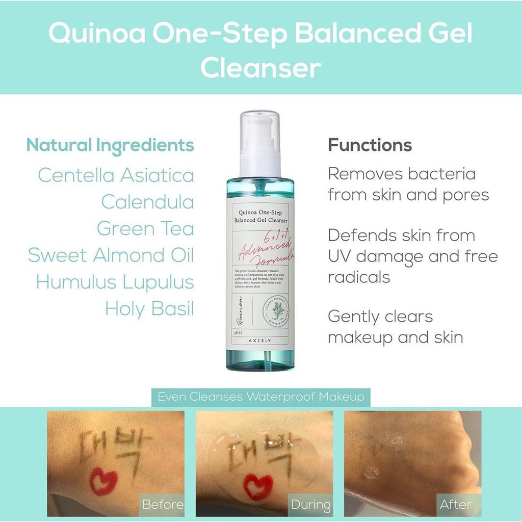 AXIS-Y QUINOA ONE-STEP BALANCED GEL CLEANSER 180ML