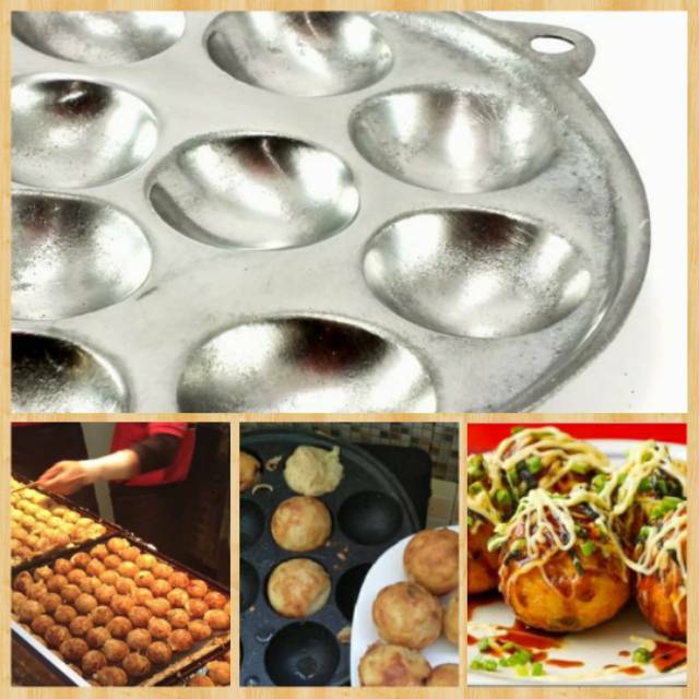 Cetakan kue takoyaki 12 lubang