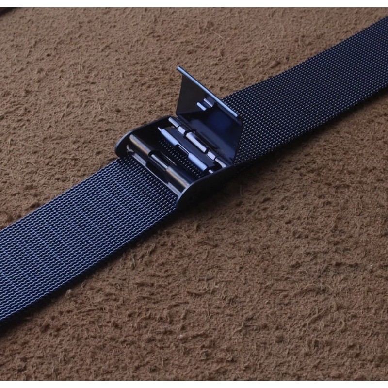 Strap Stainless Steel tali jam Tangan 22mm milanese pasir clasp mesh apple watch iwatch 4 5 6 seiko