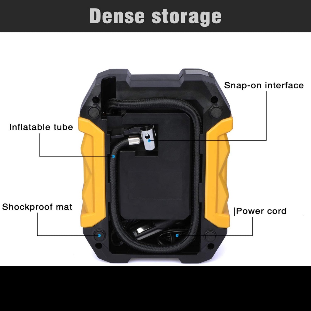 12V Pompa Ban Mobil Truk Motor Elektrik Cek Tekanan Angin Digital Pump Elektrik LCD Display Portable Inflator Air Pompa Kompresor