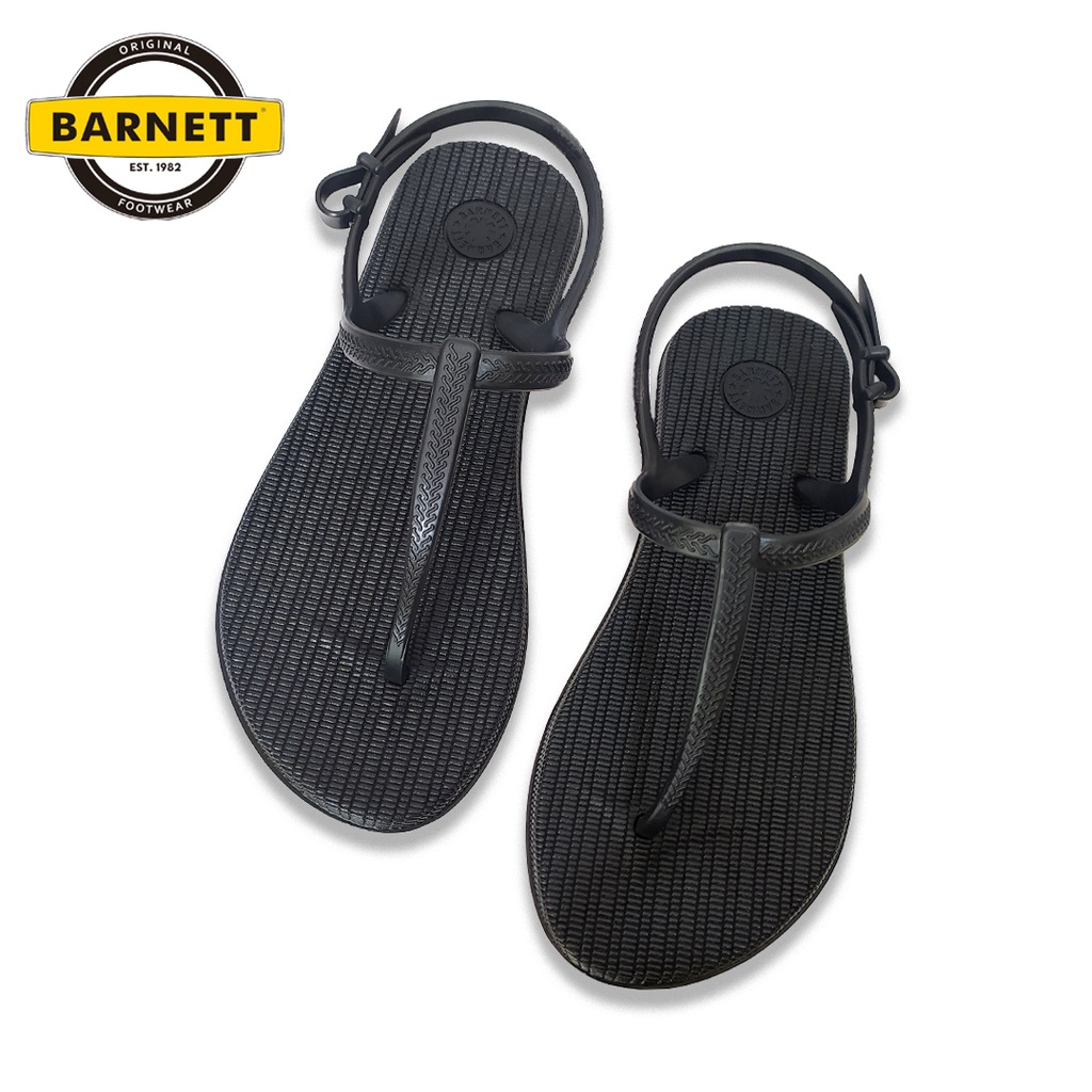 Jual Sandal Strap Rubber Barnett Cleo Fit Black Shopee Indonesia