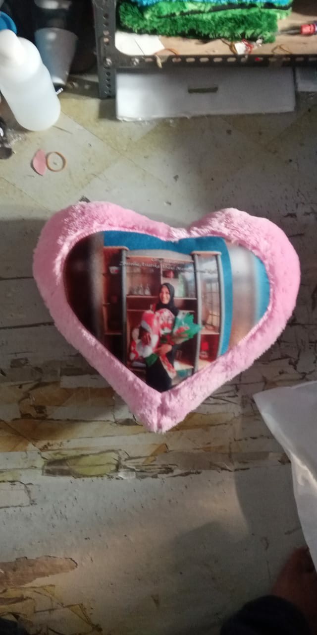 [ Bisa Cod] Bantal Foto Murah Cepat Rasfur Velboa  Cinta Custom Request Kado Ultah Souvenir Hadiah