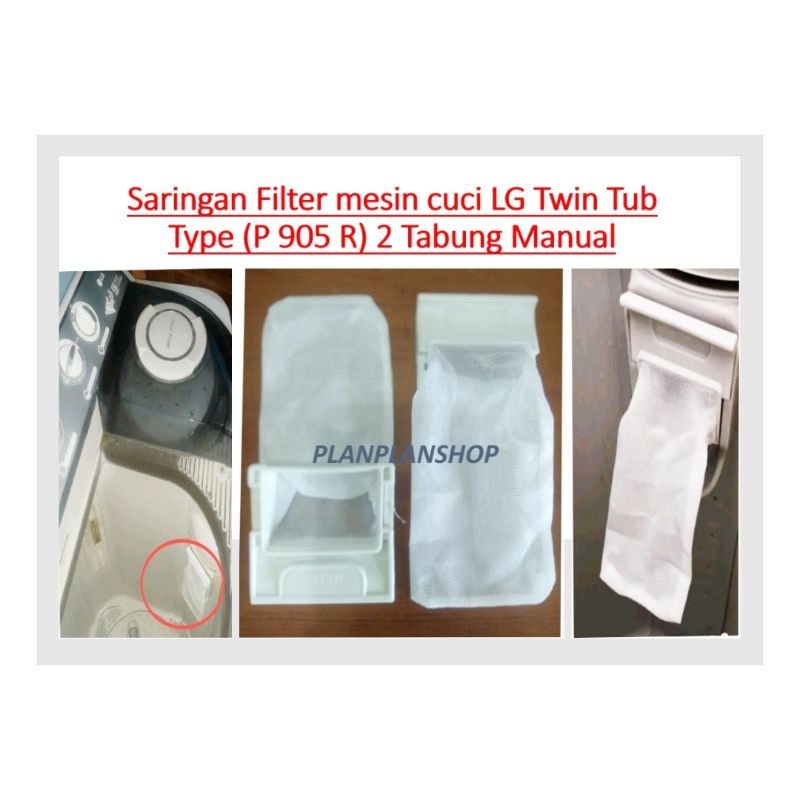 Saringan Kotoran Air Mesin Cuci LG Twin Tube (P 905 R, P850R, P800N) 2 Tabung