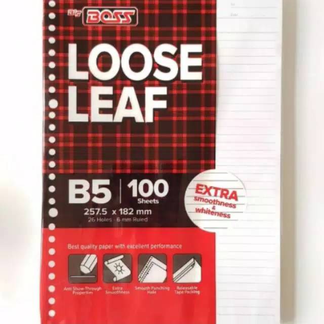 

Loose Leaf Garis B5 100 BigBoss