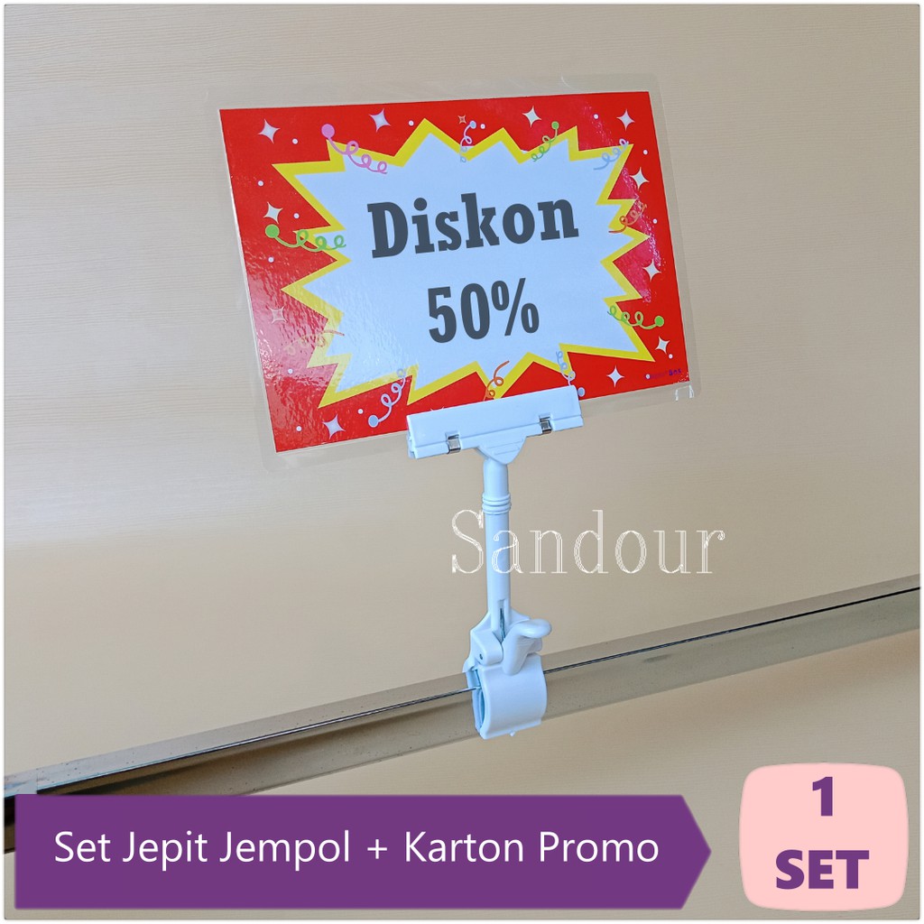 

1 Set Jepit Jempol Dan Karton Display Harga Untuk Promo Toko
