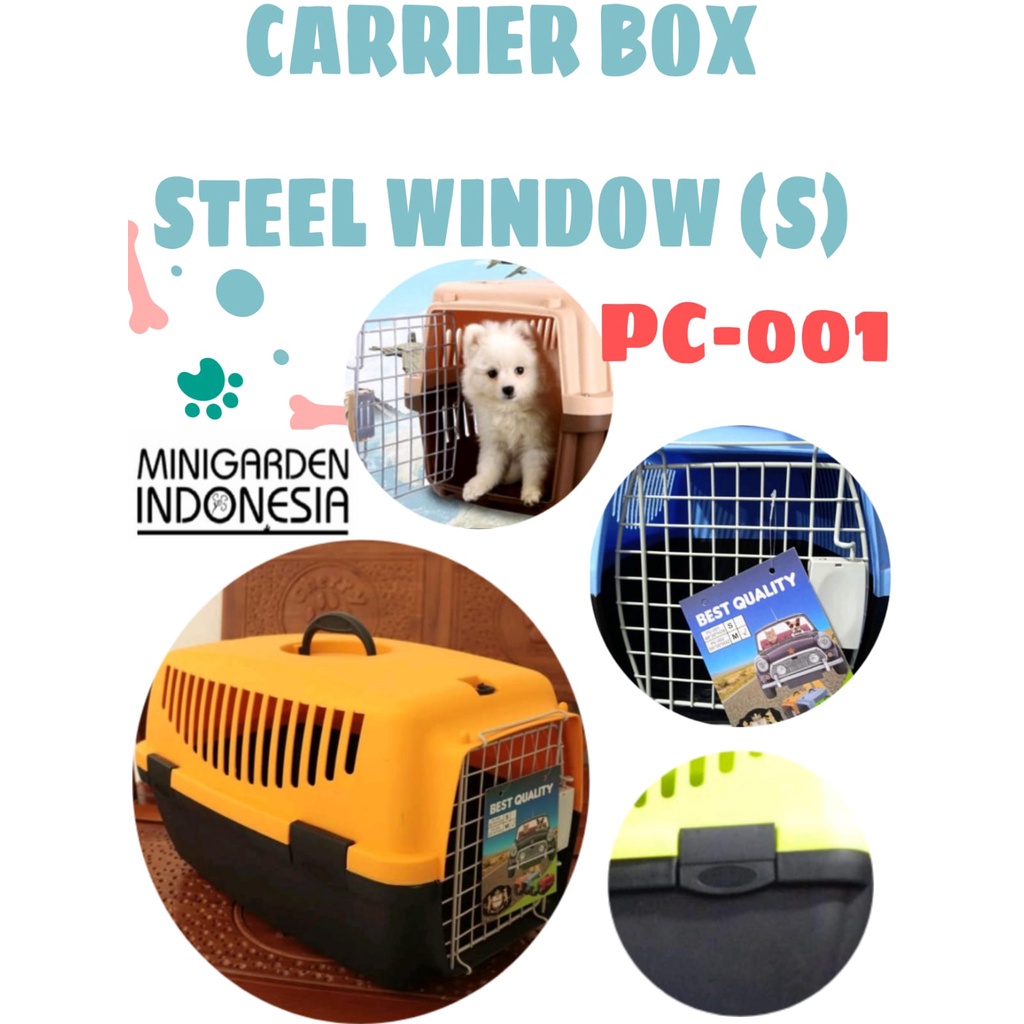 CARRIER BOX S PC-001 pet cargo kennel box kandang travel anjing kucing - bubble+dus