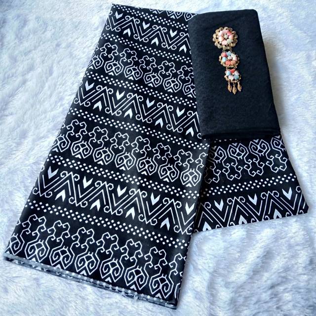 Kain Batik Jarik Kebaya Kode 1071 Couple Katun Printing Monochrome Rok Lilit Seragam Bridesmaid Ard
