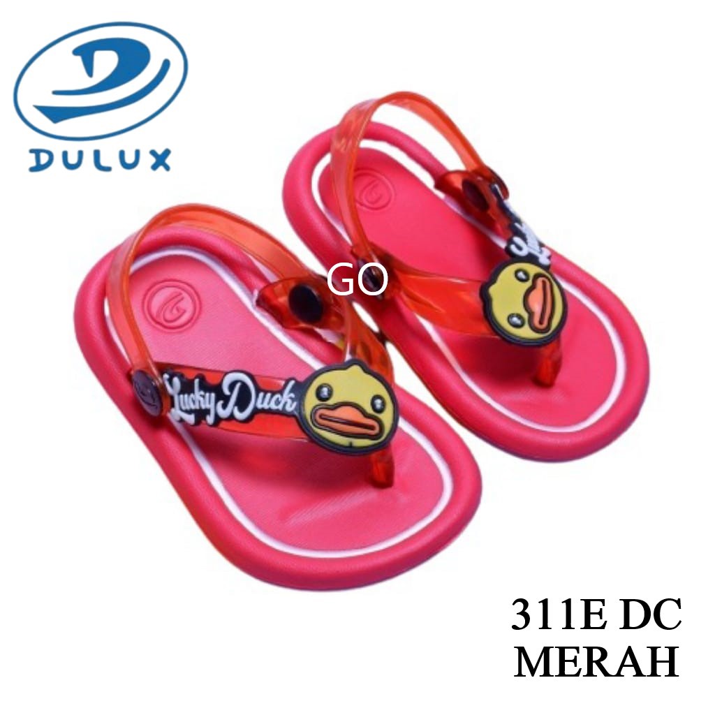 gos DULUX 311E DUCK Sandal Jepit Balita Anak Cewek Tali Belakang Motif Bebek Sandal Jepit Perempuan