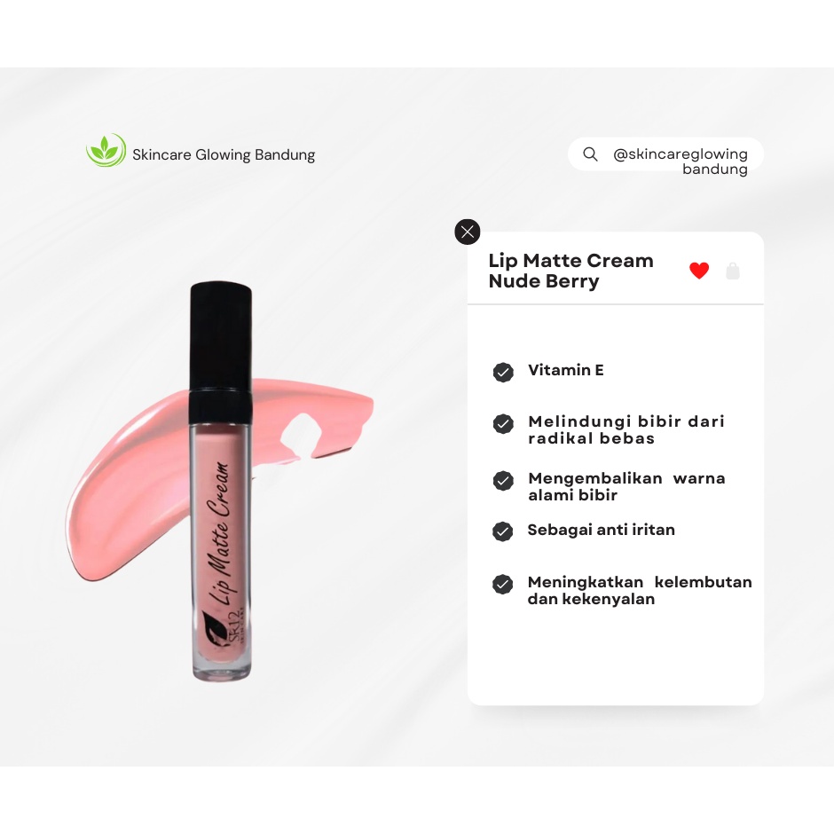 Lip matte Nude Berry Lipcream Pewarna Bibir Lip Krim Cream Bibir Lip Bibir Lip Cream Ringan Di Bibir Penyehat Bibir Perawatan Bibir