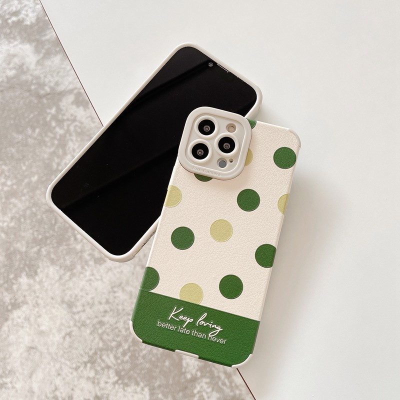 Keep Loving Fashion Green Houndstooth dots Case Hp VIVO V9 V20 S1 V15 Z1 Pro Y66 V5S V5 Lite Y83 Y81 Apple iPhone 6 7 8 Plus 7+ 8+ iPhone XS Max iPhone XR iPhone 11 12 13 Pro Max Case Women's