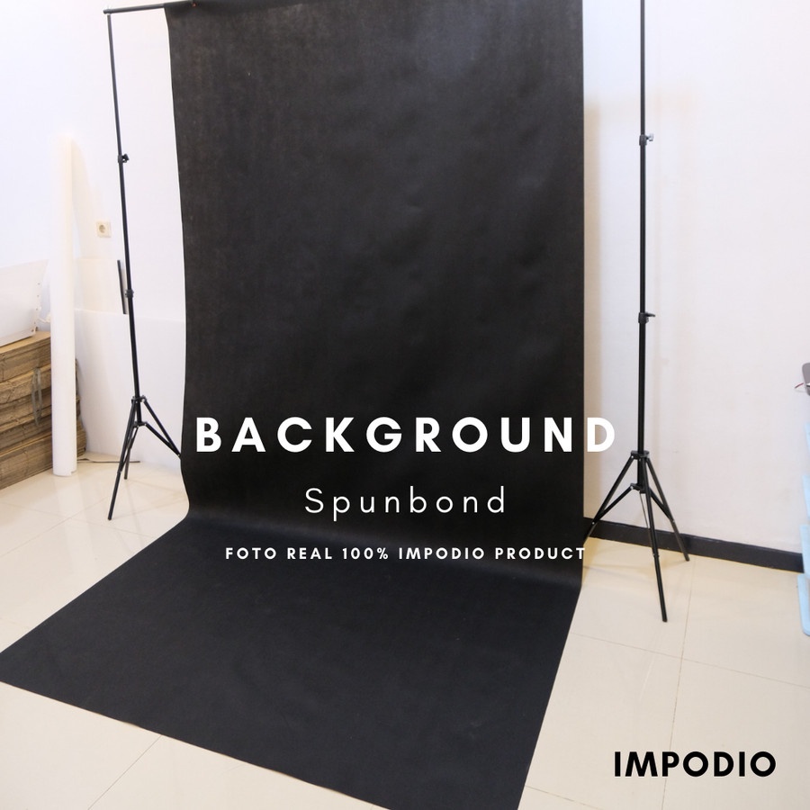 Background spunbond hitam backdropfoto Ukuran 1.6m x 3m Impodio-PERMTR IMPODIO Image 2