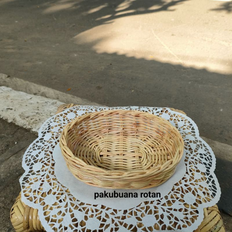 Keranjang Rotan Oval Kecil Tempat Kentang Goreng/Wadah Snack