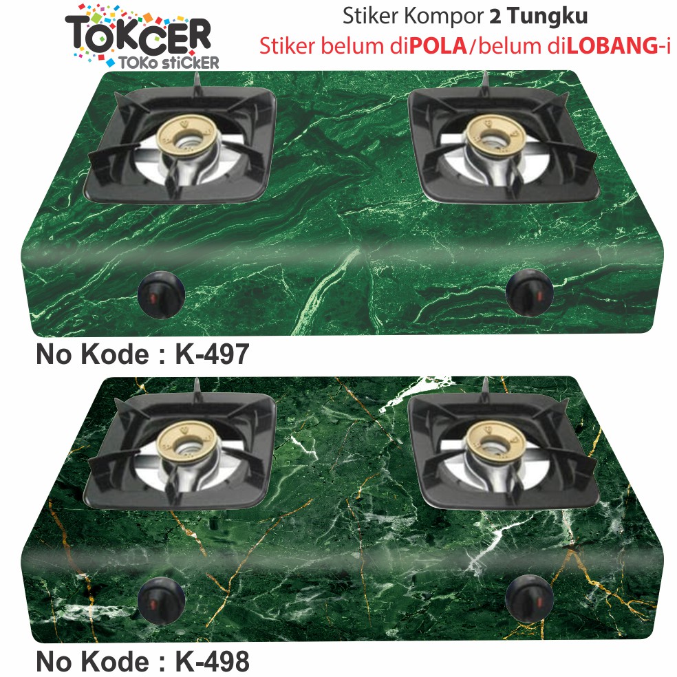 Stiker Kompor 2 Tungku Motif MARMER