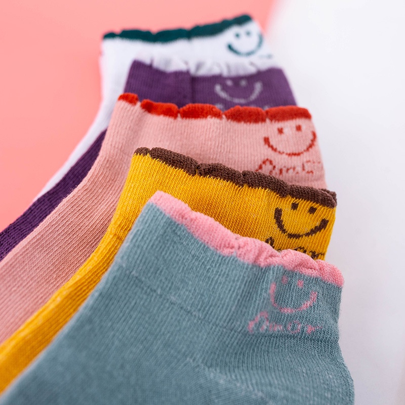 MURMURE.ID | KAOS KAKI WANITA UNISEX RENDA SOCK IMPORT KUALITAS PREMIUM MOTIF MIKI SMILE CS035 CS036-1