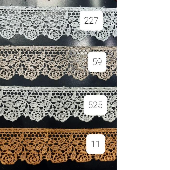 Kain Renda Bordir Giper 4 cm - (G-47933) - 15yds/13.5meter