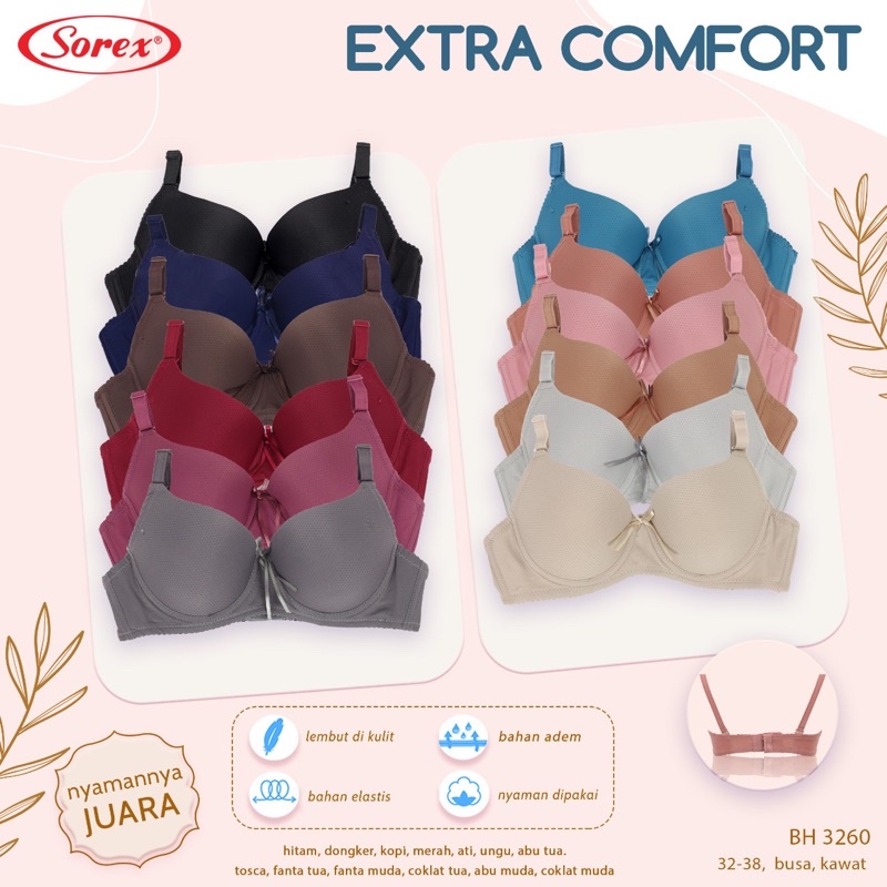 BH | Bra Extra Comfort SOREX 3260 Pakai Kawat &amp; Busa sedang