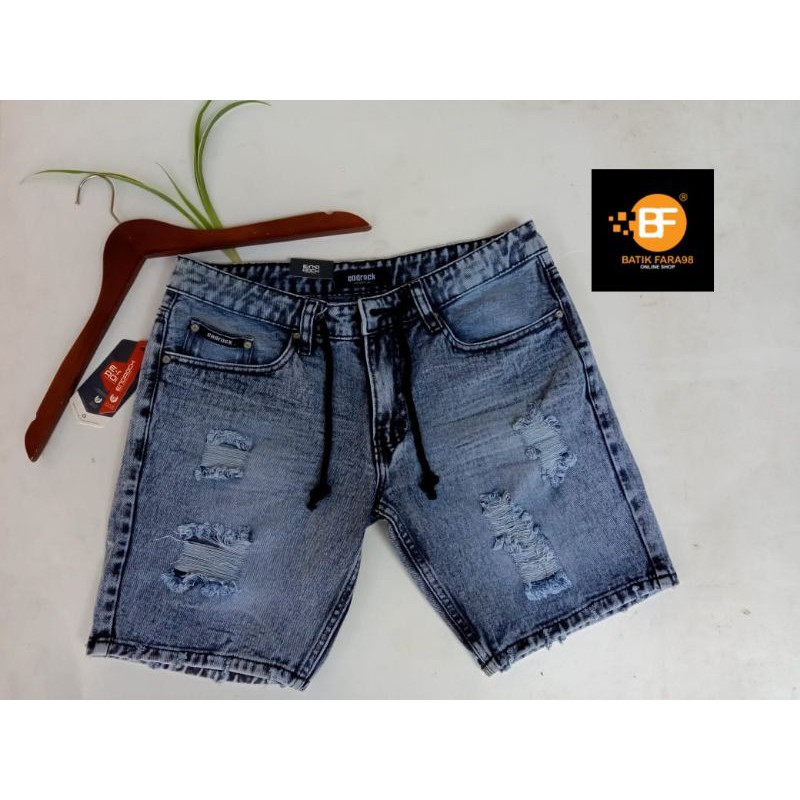 CELANA JEANS PENDEK SOBEK COLOR COWOK/CELANA JEANS PENDEK SOBEK PRIA